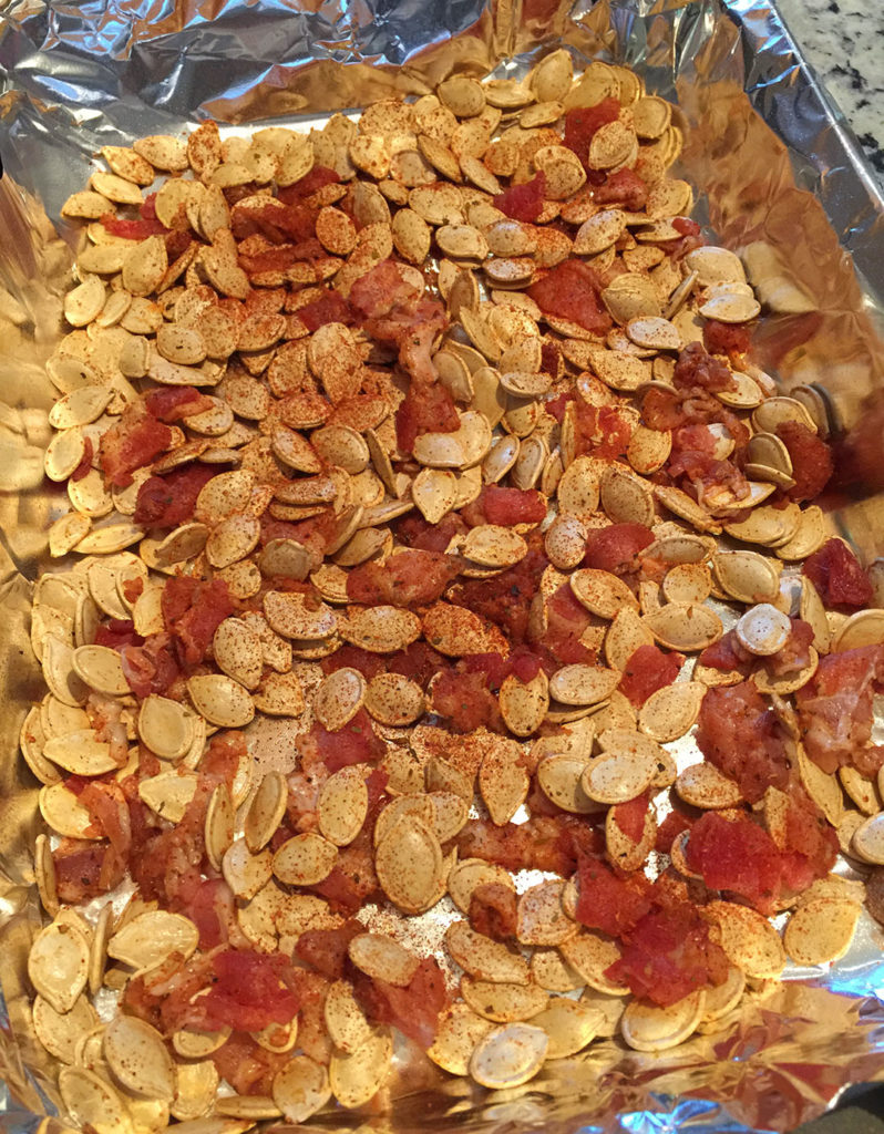Smoked Bacon Pumpkin Seeds Recipe for Halloween