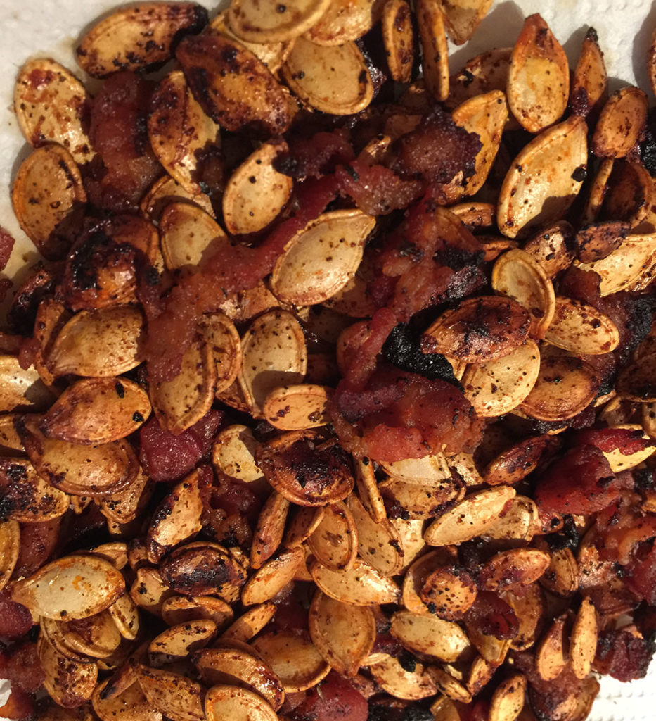 Smoked Bacon Pumpkin Seeds Recipe for Halloween